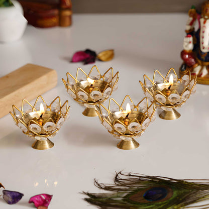 Crystal Tea Light Holder (Set of 4)