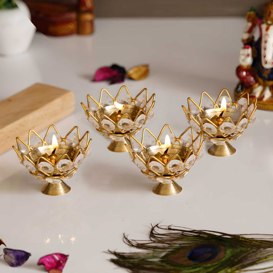 Crystal Tea Light Holder (Set of 4)