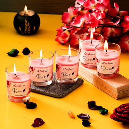 Rose Jar Candle (Pack of 5)