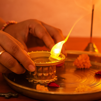 Water Pouring  Diya Led Light