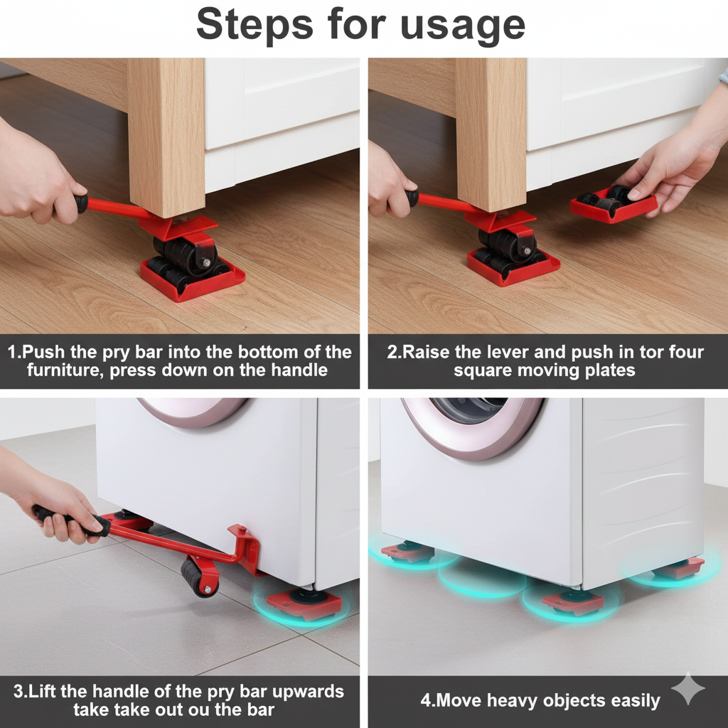 Heavy Furniture Shifter Tool | Lift-Move-Sift