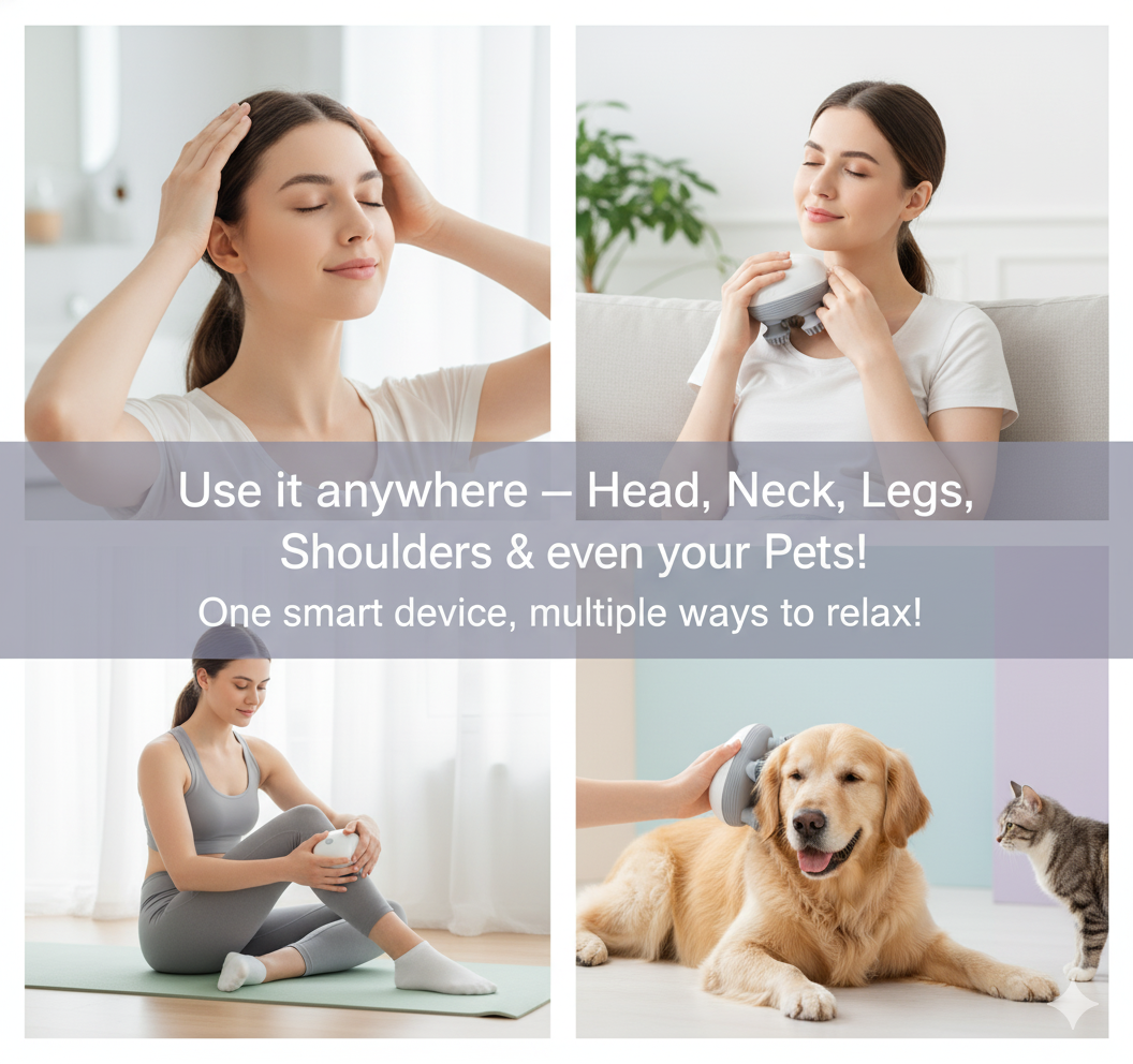 SukoonPro™ Smart Massager | Stress Relief & Relaxation
