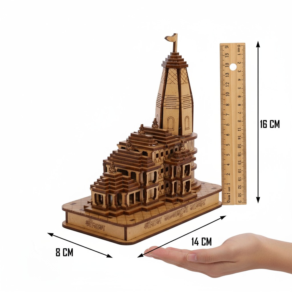 Handcrafted Showpiece Wood Temple