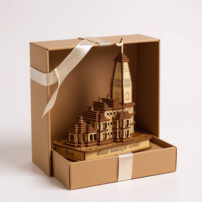 Handcrafted Showpiece Wood Temple