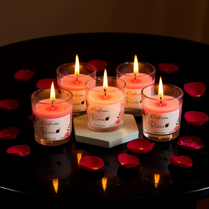 Rose Jar Candle (Pack of 5)
