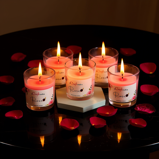 Rose Jar Candle (Pack of 5)