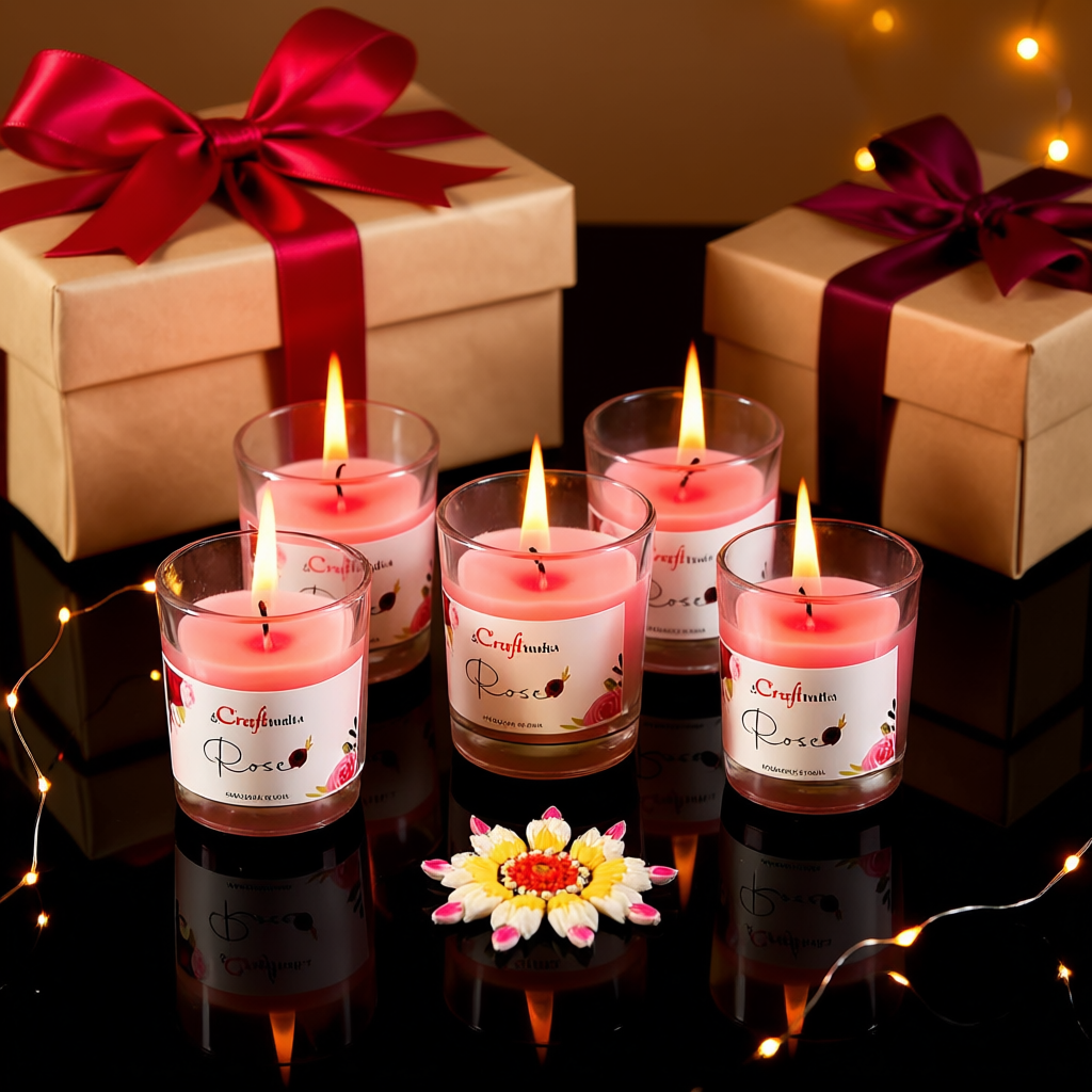 Rose Jar Candle (Pack of 5)